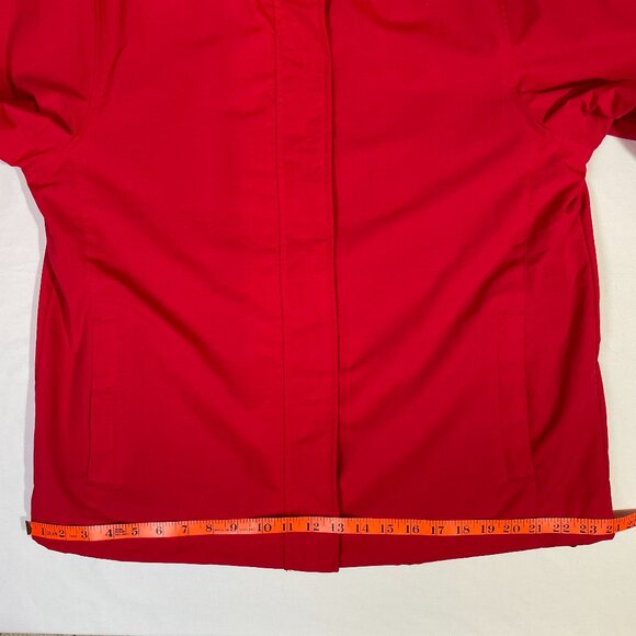 Lands' End Jacket Red Black Fleece Lined Waterproof Windproof Size M - Picture 12 of 16